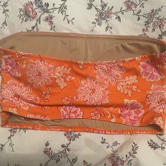 Smocked Bandeau Bikini Swim Top - Picture 4 of 5